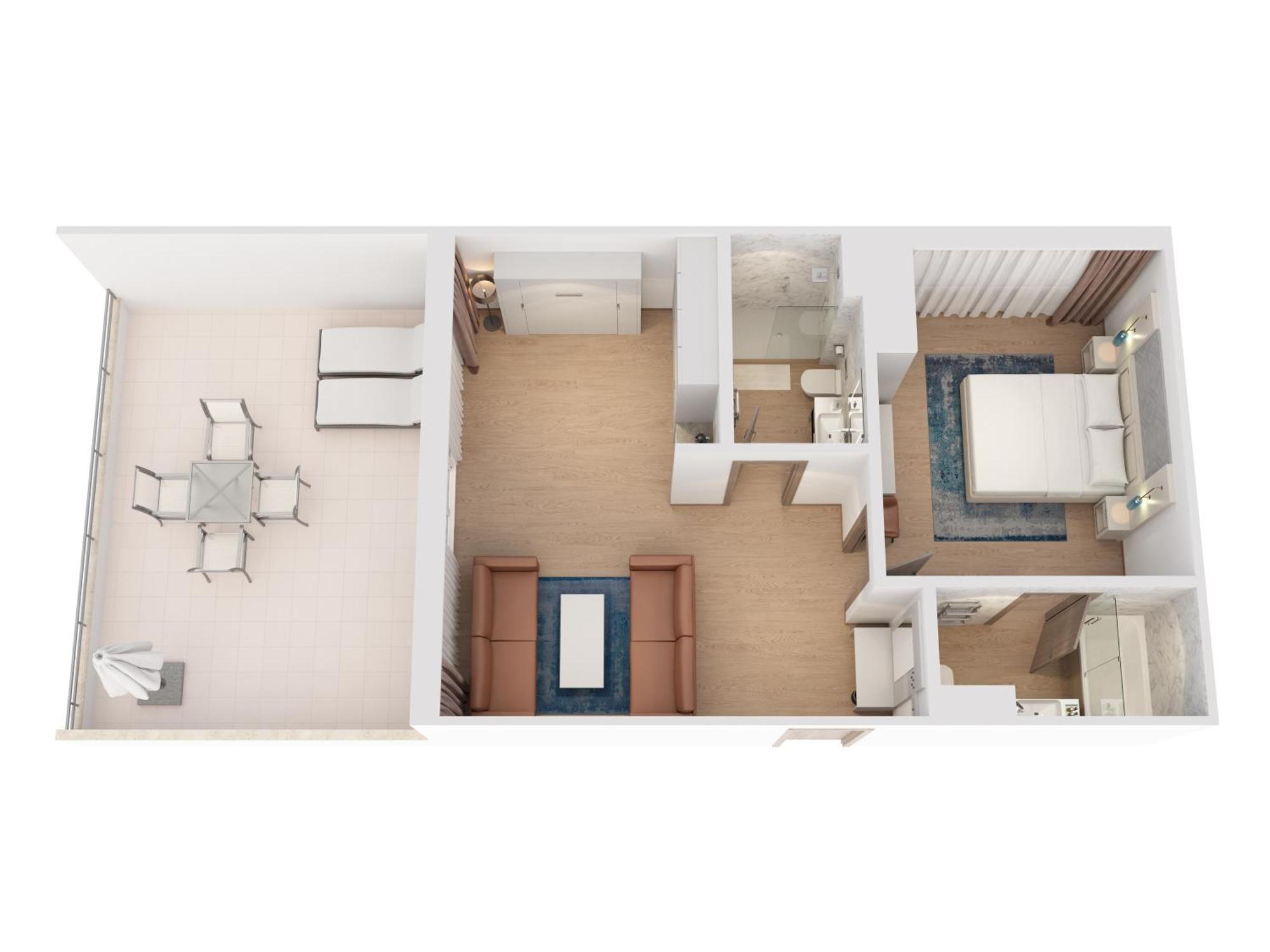 Villa Familiare con 1 Camera da Letto, Vista Mare e Terrazza